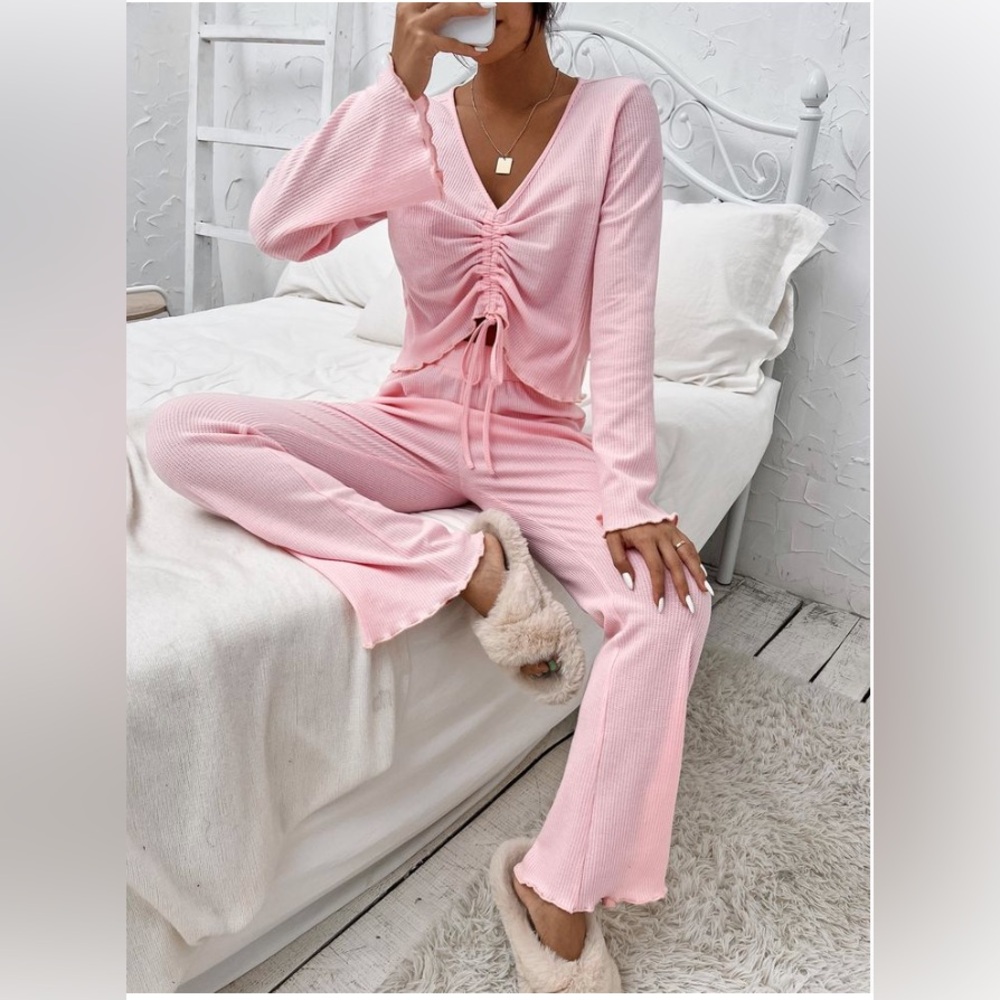 Baby Pink Straight Leg Pants - US 6